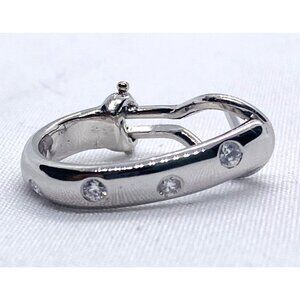Tiffany & Co Platinum Diamond Single Replacement Earring Hoop